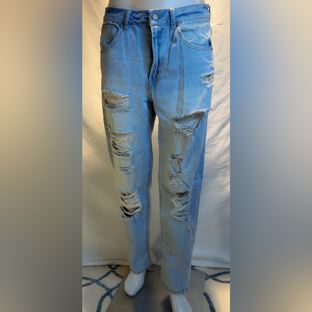 Sincerely Jules Light Blue Distressed Men Jeans